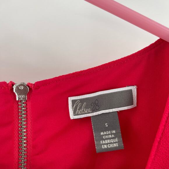 CHELSEA28 Dress Size Small Ruffle Back Fuchsia Pink Cocktail Evening Event - Picture 4 of 14